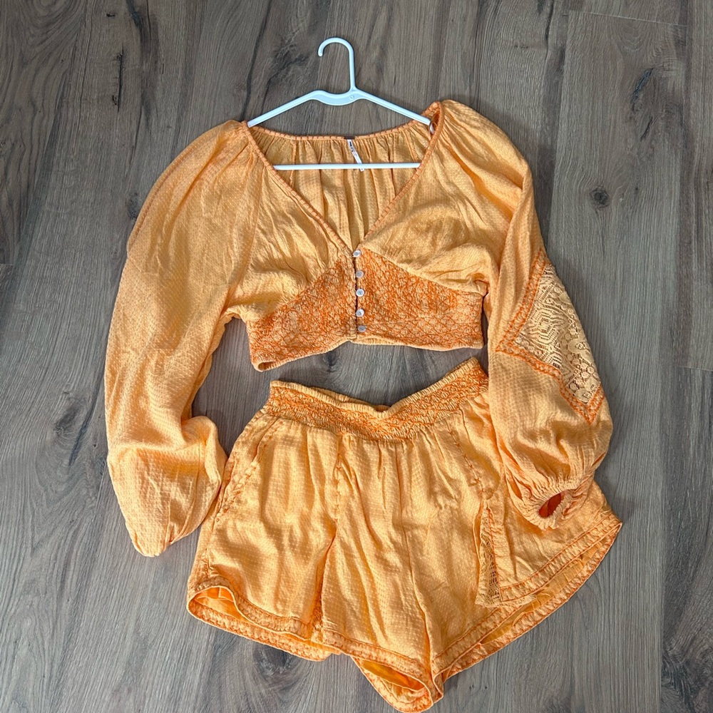 Free People Southwest Lace Set | Orange Medium Set